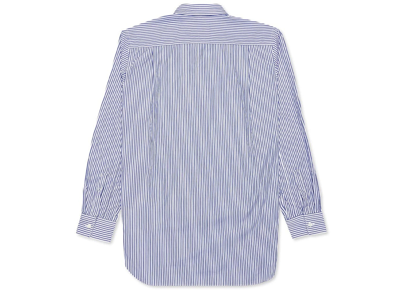Comme des Garcons Play Black Emblem Striped Button Up Shirt Blue/White - vue secondaire B