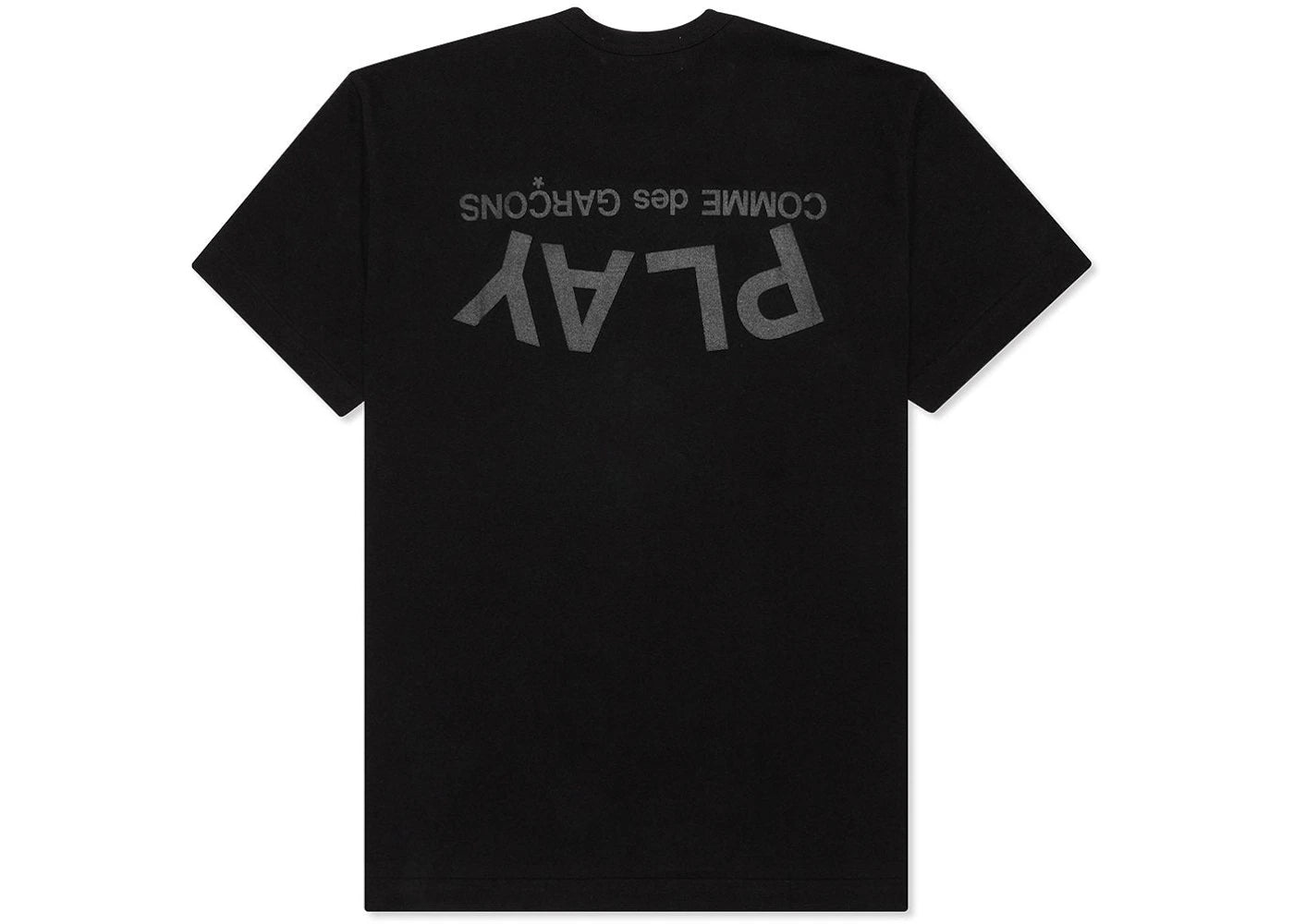 Comme des Garcons Play Black Text T-shirt Black - vue secondaire A