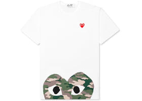 Comme des Garcons Play Camouflage Edge Heart T-shirt White - vue 360