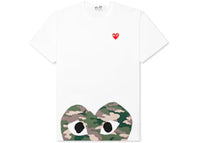Comme des Garcons Play Camouflage Edge Heart T-shirt White