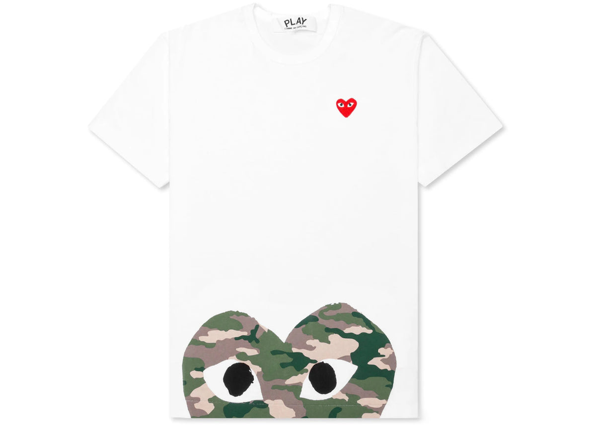 Comme des Garcons Play Camouflage Edge Heart T-shirt White - vue secondaire A