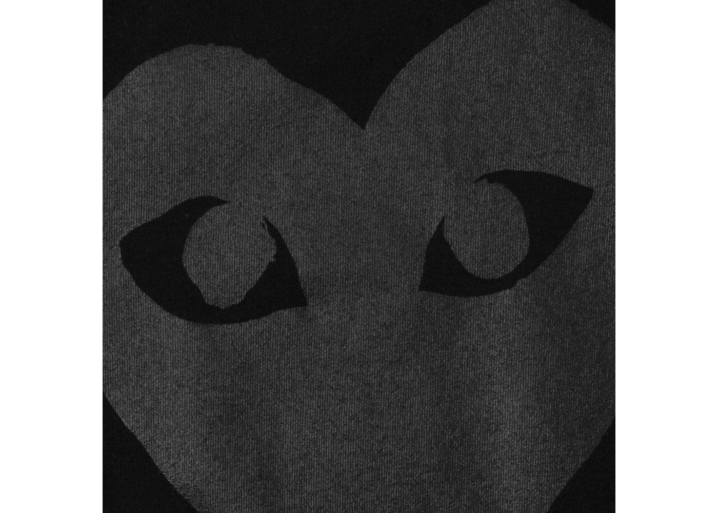 Comme des Garcons Play Double Black Hearts T-shirt Black - vue secondaire B