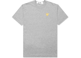 Comme des Garcons Play Gold Heart T-shirt Grey - vue 360
