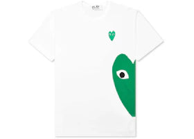 Comme des Garcons Play Green Emblem Heart T-shirt White