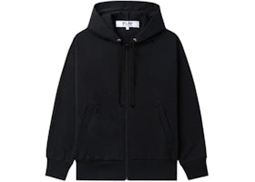 Comme des Garcons PLAY Heart Emblem Zip-Up Hoodie Black - vue 360