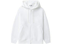 Comme des Garcons PLAY Heart Emblem Zip-Up Hoodie White/Red