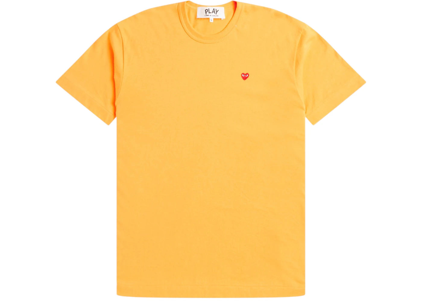 Comme des Garcons PLAY Heart Logo Tee Yellow - vue 360