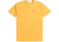 Comme des Garcons PLAY Heart Logo Tee Yellow