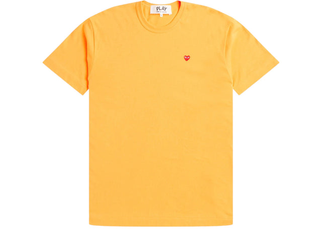 Comme des Garcons PLAY Heart Logo Tee Yellow