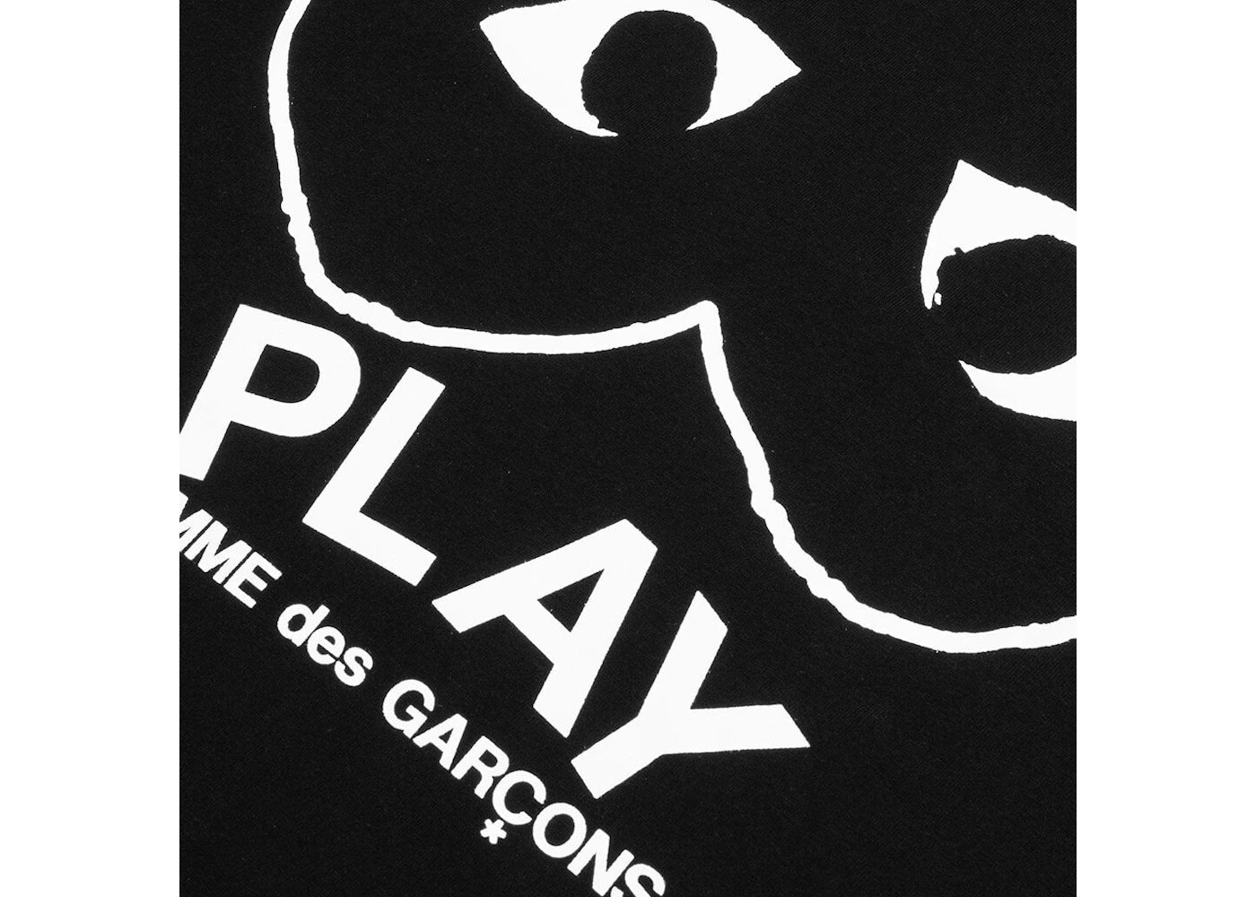 Comme des Garcons Play Inverted Outline Heart T-shirt Black - vue secondaire B