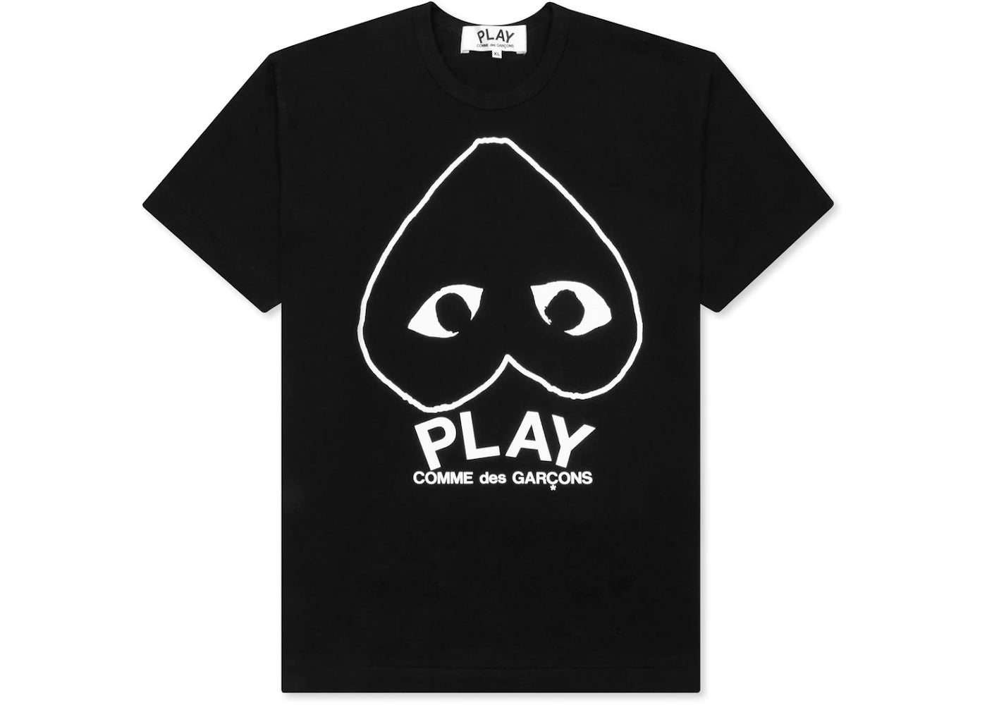 Comme des Garcons Play Inverted Outline Heart T-shirt Black - vue secondaire A
