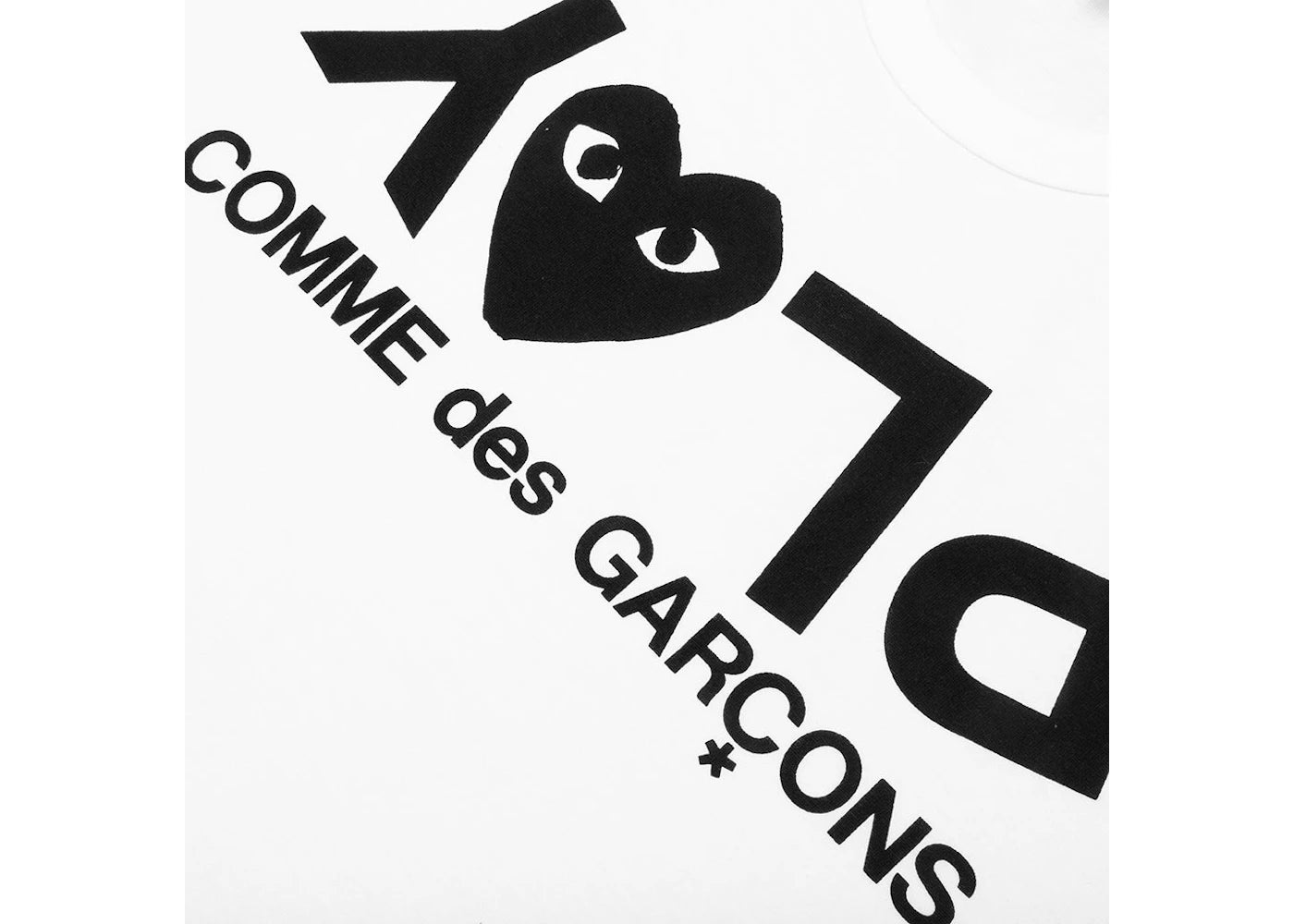 Comme des Garcons Play Inverted Text T-shirt White - vue secondaire A