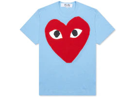 Comme des Garcons Play Pastelle Red Heart T-shirt Blue - vue 360
