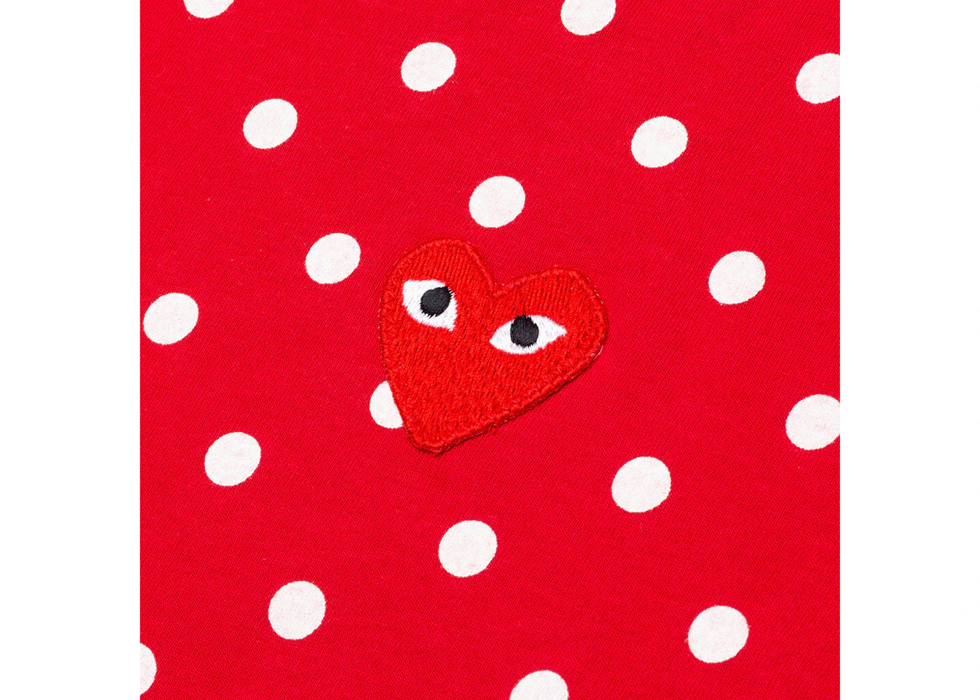 Comme des Garcons Play Polka Dot L/S T-shirt Red - vue secondaire A