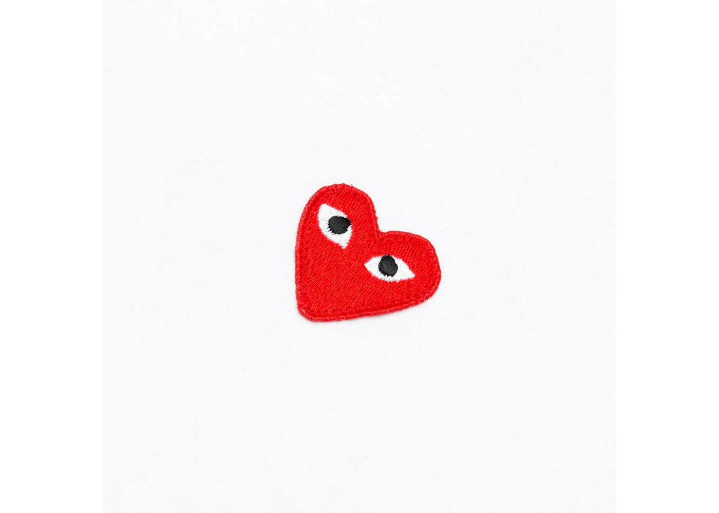 Comme des Garcons Play Polka Dot Navy Half Heart T-shirt White - vue secondaire B