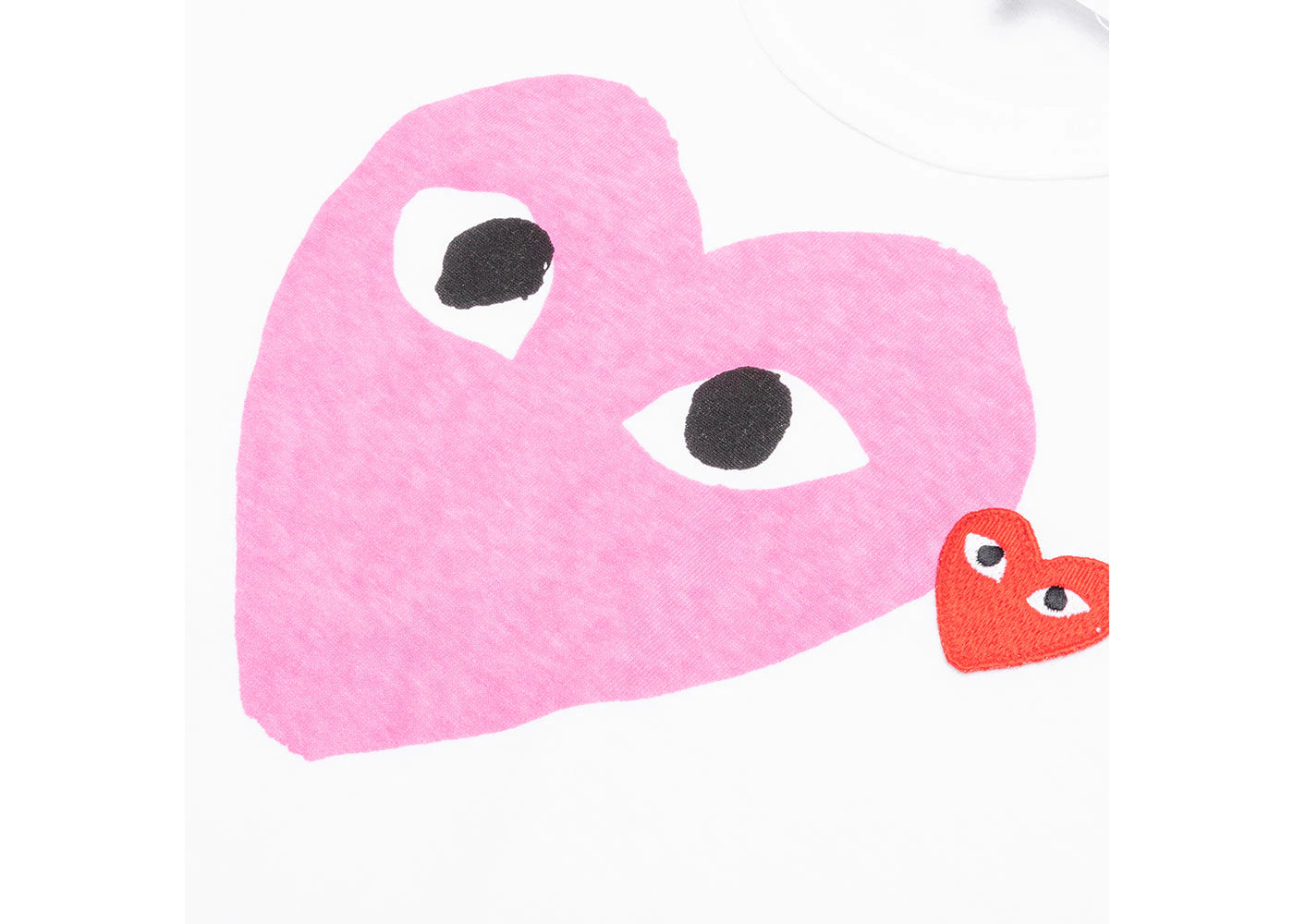 Comme des Garcons Play Red Emblem Heart T-shirt White/Pink - vue secondaire A