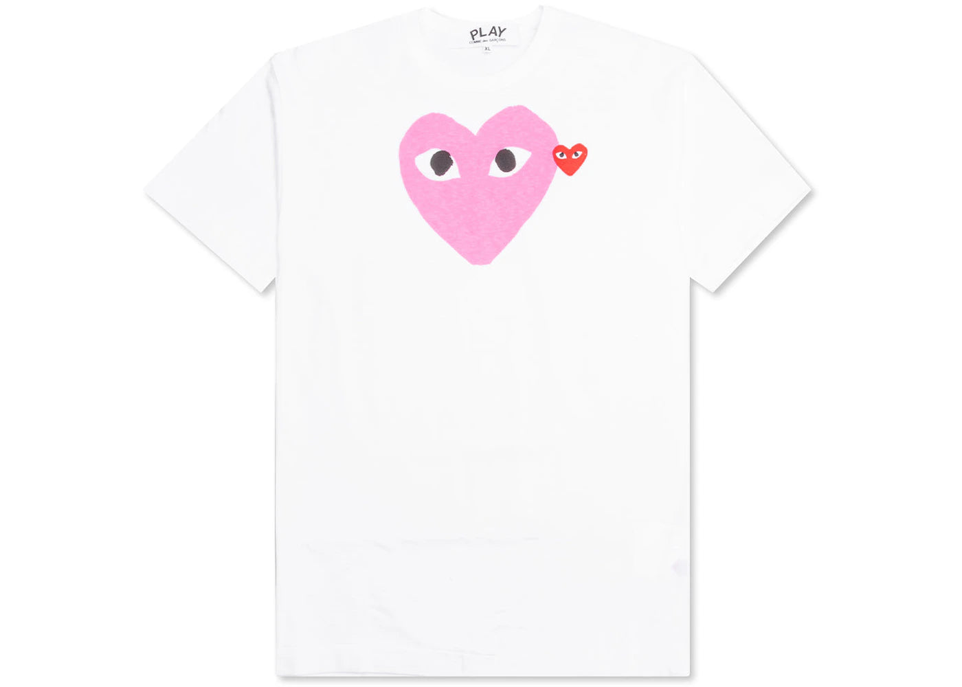 Comme des Garcons Play Red Emblem Heart T-shirt White/Pink - vue 360