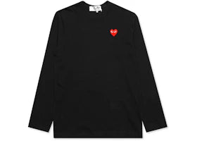 Comme des Garcons Play Red Emblem L/S T-shirt Black