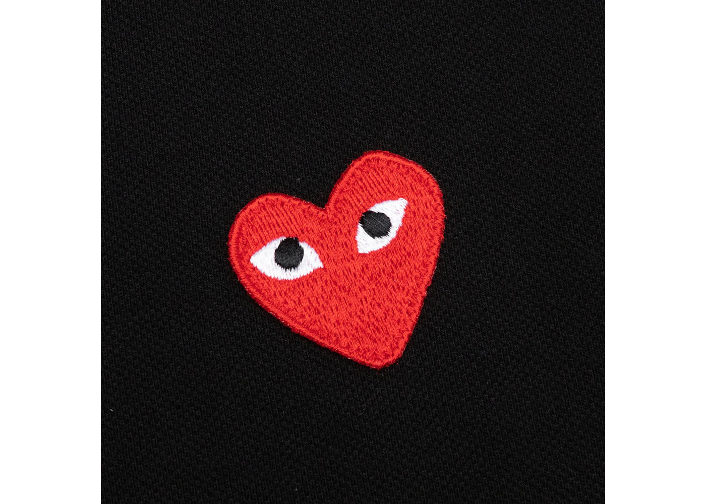 Comme des Garcons Play Red Emblem Polo Black - vue secondaire A