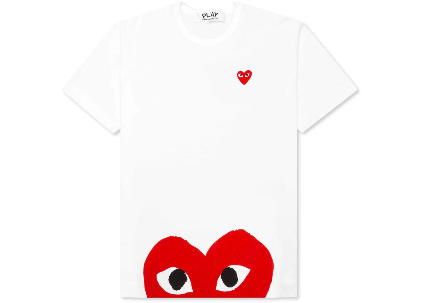 Comme des Garcons Play Red Half Heart T-shirt White - vue 360
