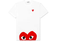 Comme des Garcons Play Red Half Heart T-shirt White