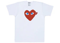 Comme des Garcons Play Red Heart Blue Eyes T-shirt White