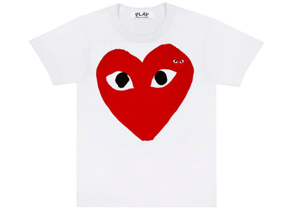 Comme des Garcons Play Red Heart Emblem T-shirt White - authentic Comme des Garcons PLAY apparel