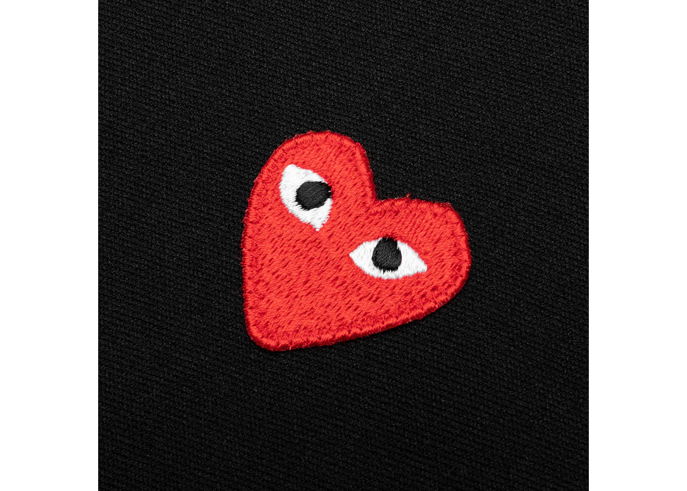 Comme des Garcons Play Red Heart Hoodie Black - vue secondaire A