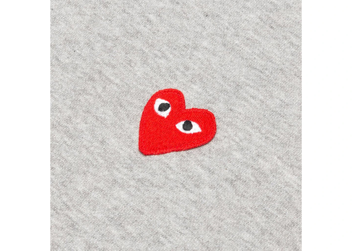 Comme des Garcons Play Red Heart Hoodie Grey - vue secondaire A