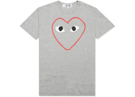 Comme des Garcons Play Red Heart Sketch T-shirt Grey