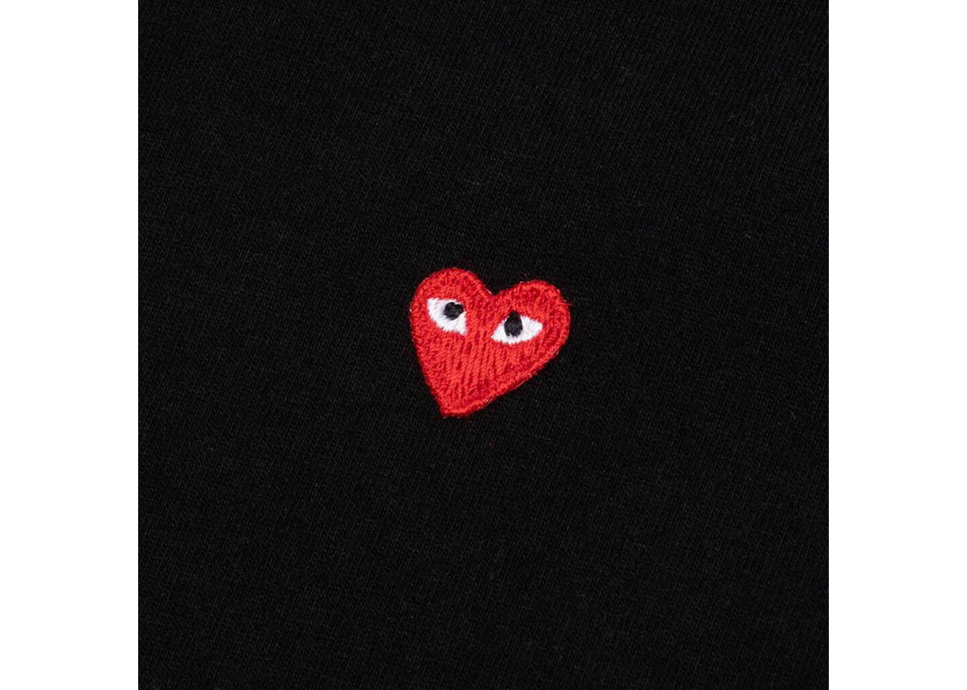 Comme des Garcons Play Small Red Heart L/S T-shirt Black - vue secondaire B