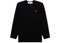 Comme des Garcons Play Small Red Heart L/S T-shirt Black