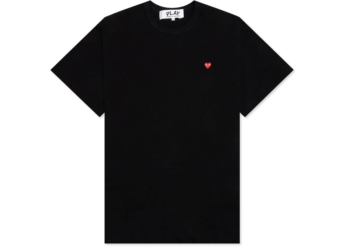 Comme des Garcons Play Small Red Heart T-shirt Black - vue secondaire A