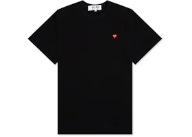 Comme des Garcons Play Small Red Heart T-shirt Black - vue 360