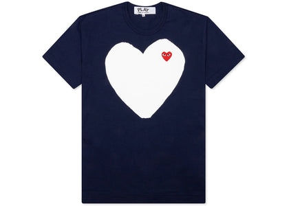 Comme des Garcons Play White Heart T-shirt Navy - authentic Comme des Garcons PLAY apparel