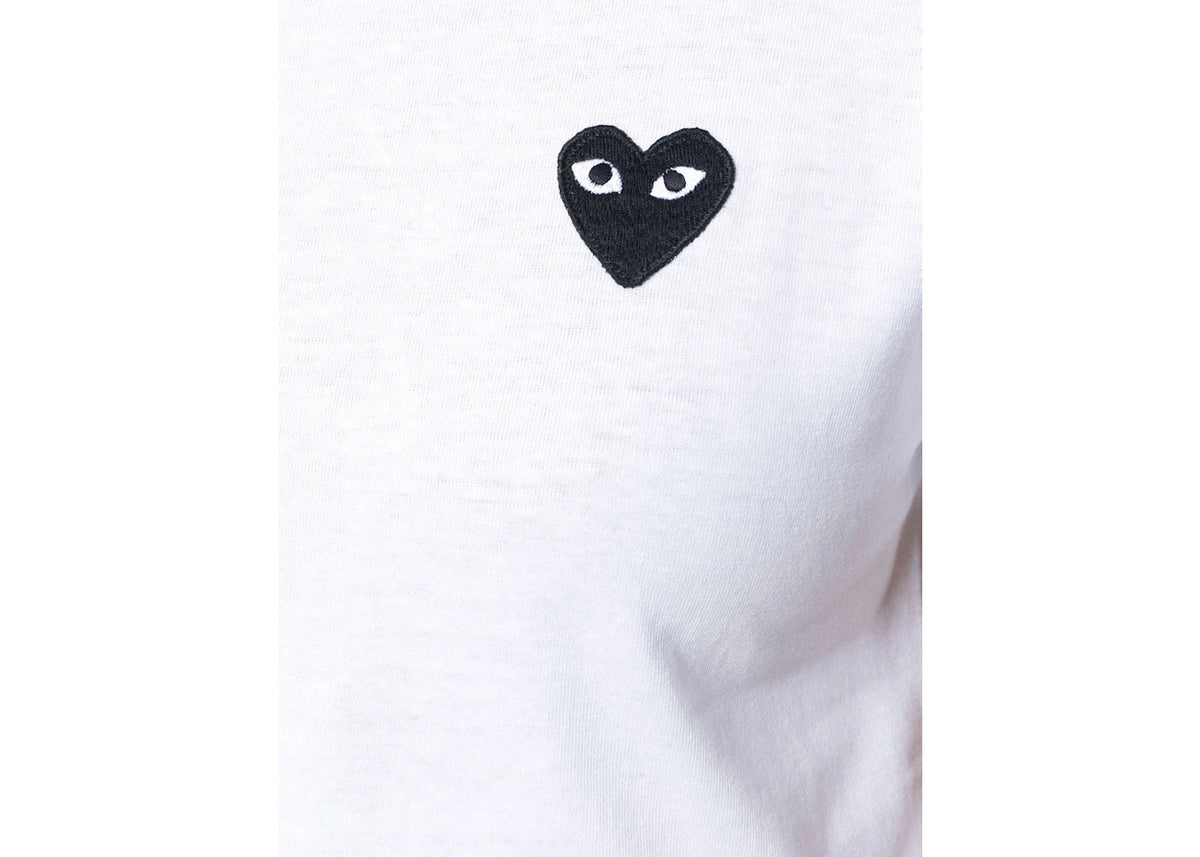 Comme des Garcons Play Women's Black Emblem T-Shirt White/Black (SS22) - vue secondaire A