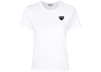 Comme des Garcons Play Women's Black Emblem T-Shirt White/Black (SS22)