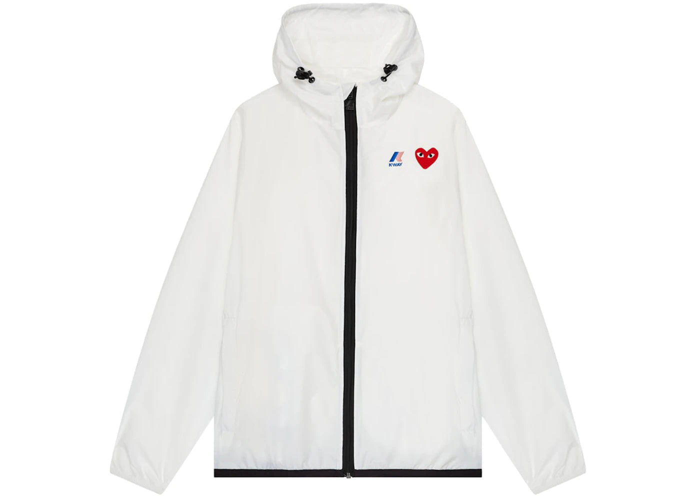 Comme des Garcons Play x K-Way Claude Full-Zip Jacket White - vue secondaire A