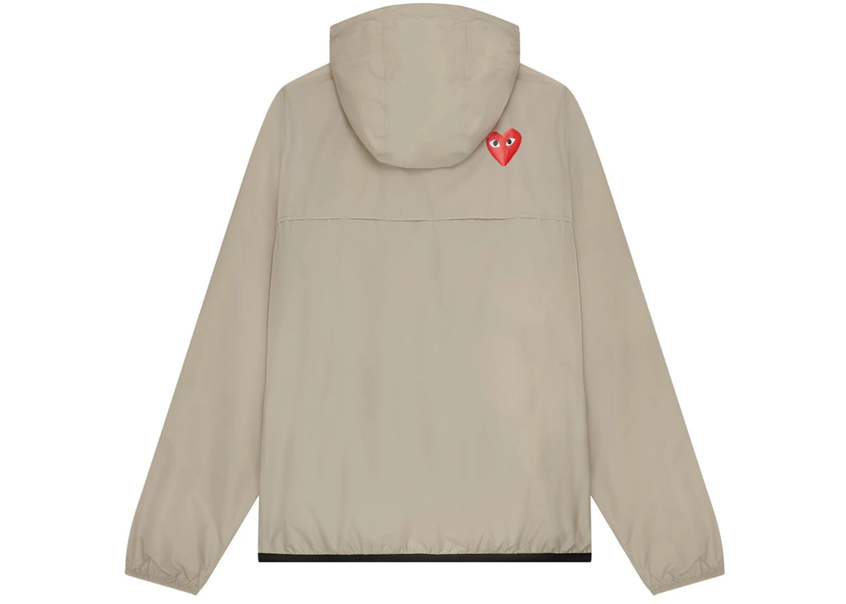 Comme des Garcons Play x K-Way Claude Half-Zip Jacket Beige - vue secondaire B