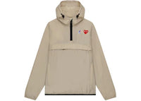 Comme des Garcons Play x K-Way Claude Half-Zip Jacket Beige