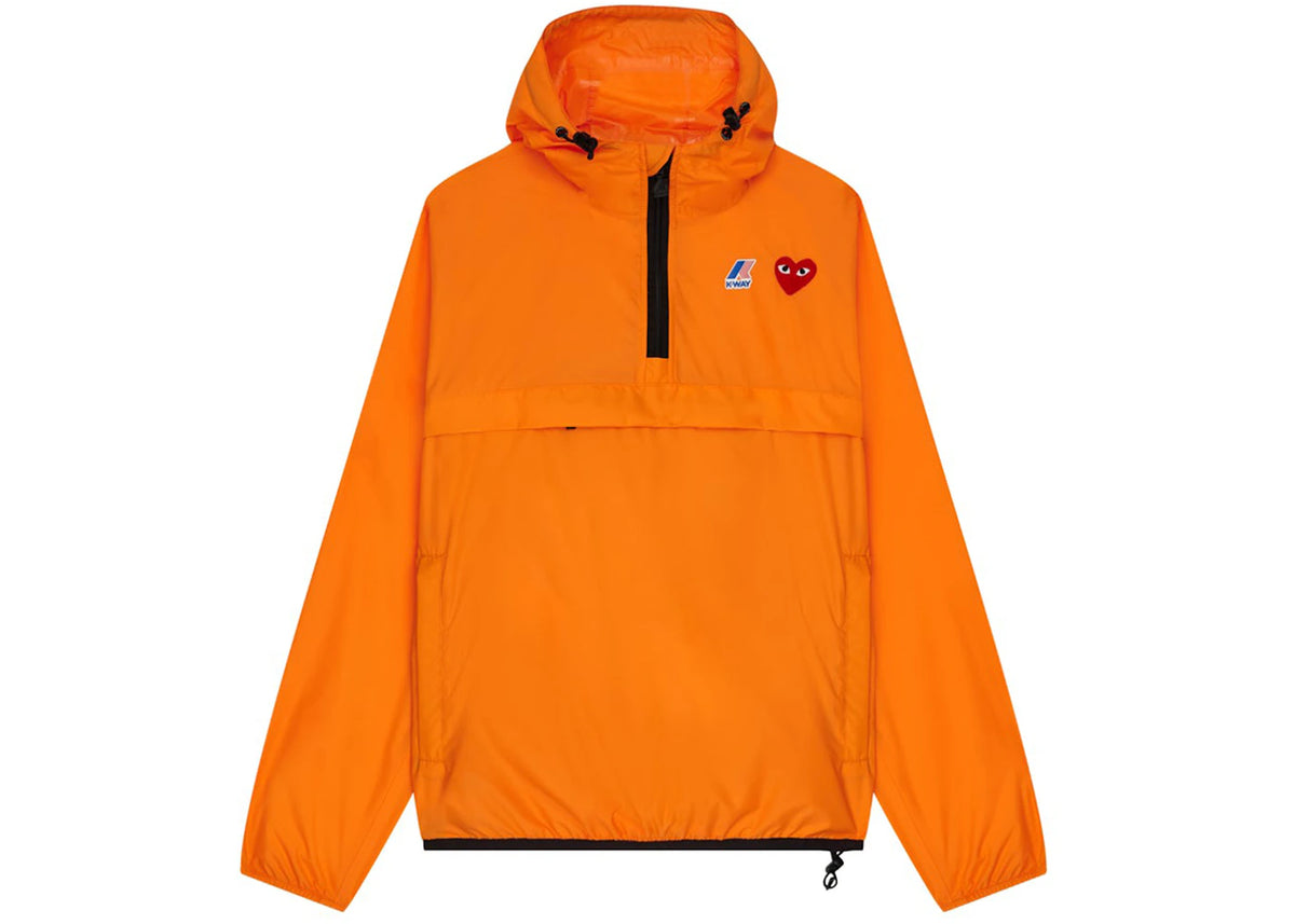 Comme des Garcons Play x K-Way Claude Half-Zip Jacket Orange - vue secondaire A