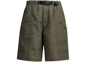Comme des Garcons Plaid Cargo Shorts Brown - vue 360