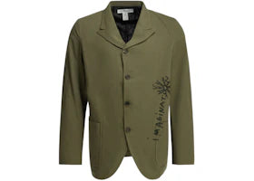 Comme des Garcons Printed Blazer Green - vue 360