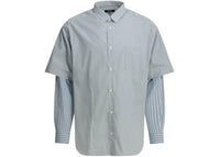 Comme des Garcons Striped Casual Shirt Light Blue