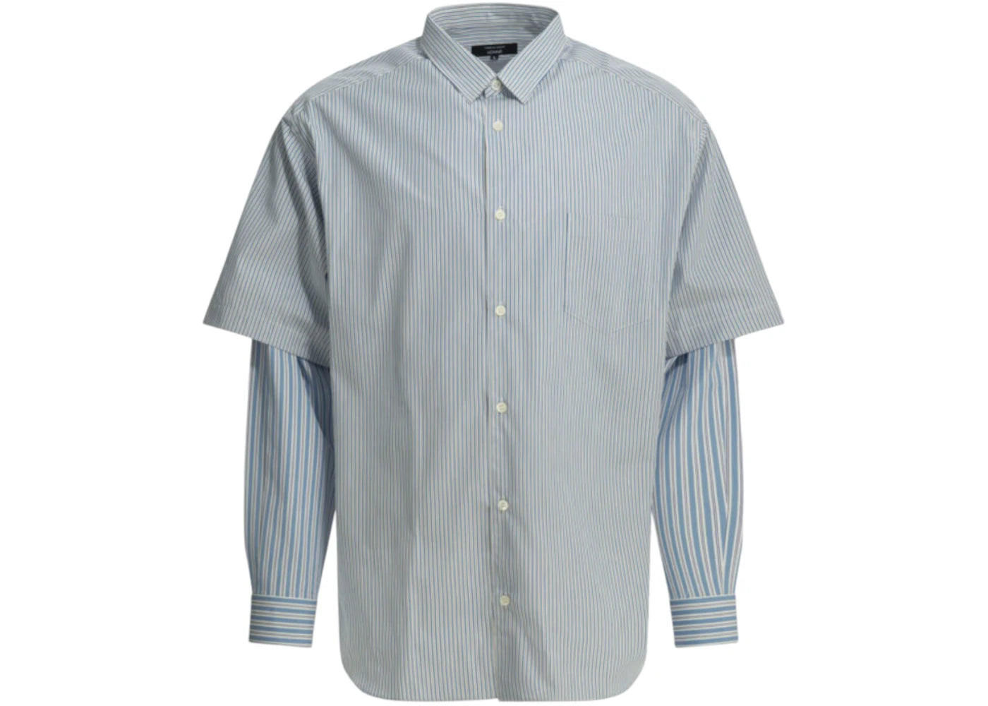 Comme des Garcons Striped Casual Shirt Light Blue - vue secondaire A