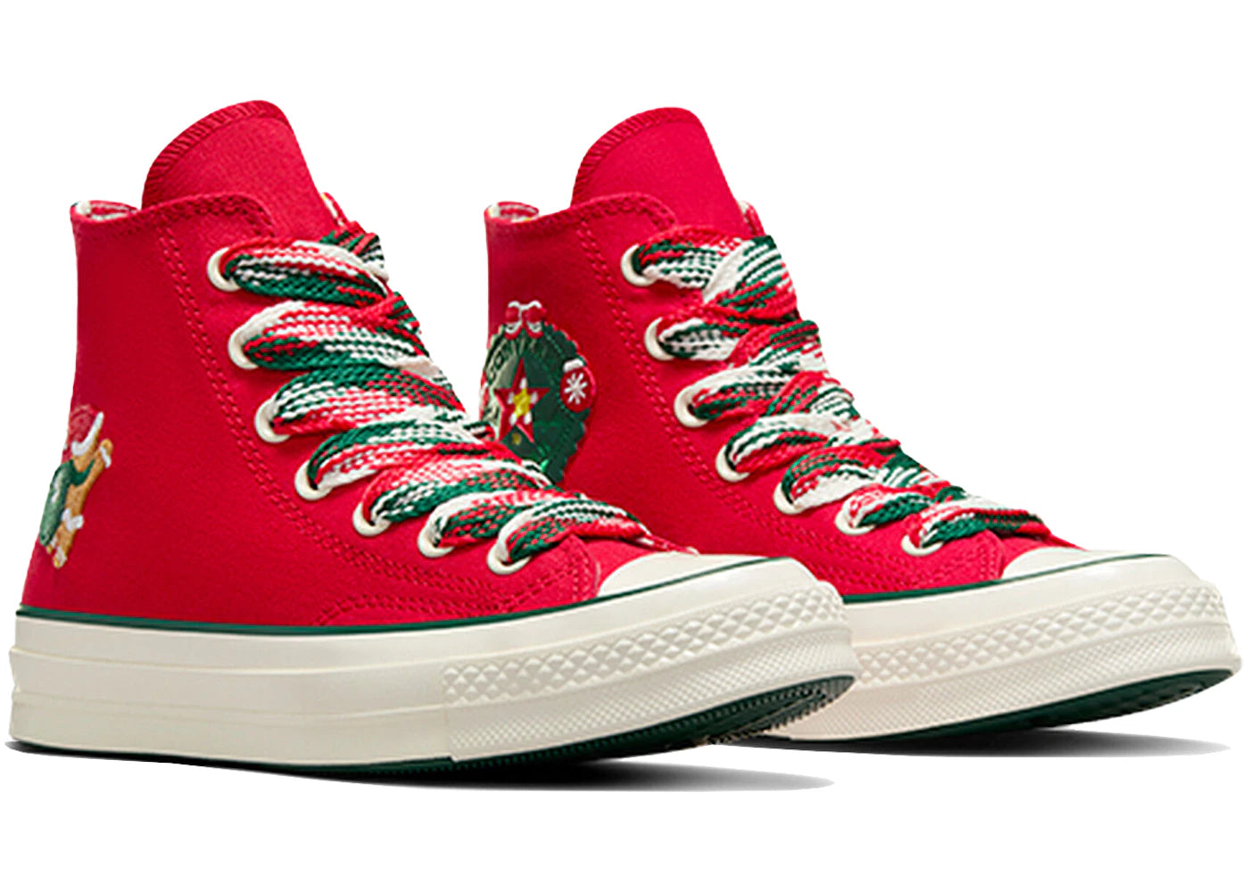 Converse Chuck 70 Hi X-Mas Gingerbread & Knit Sock Red - vue secondaire A