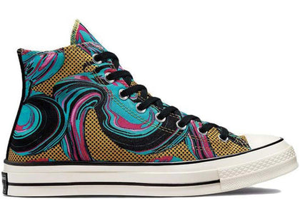 Converse Chuck Taylor All Star 70 Hi 90's Marbled Goldtone - sneakers view 2