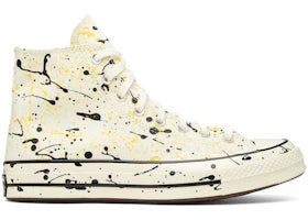 Converse Chuck Taylor All Star 70 Hi Archive Paint Splatter Egret Amarillo Yellow - authentic Converse sneakers