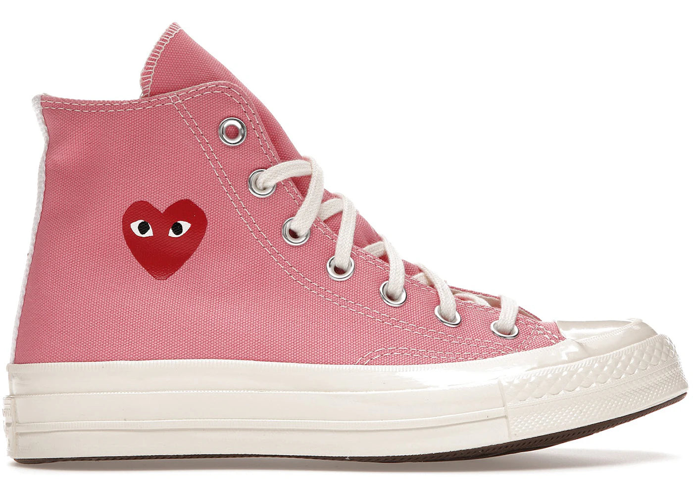 Converse Chuck Taylor All Star 70 Hi Comme des Garcons PLAY Bright Pink - vue secondaire A