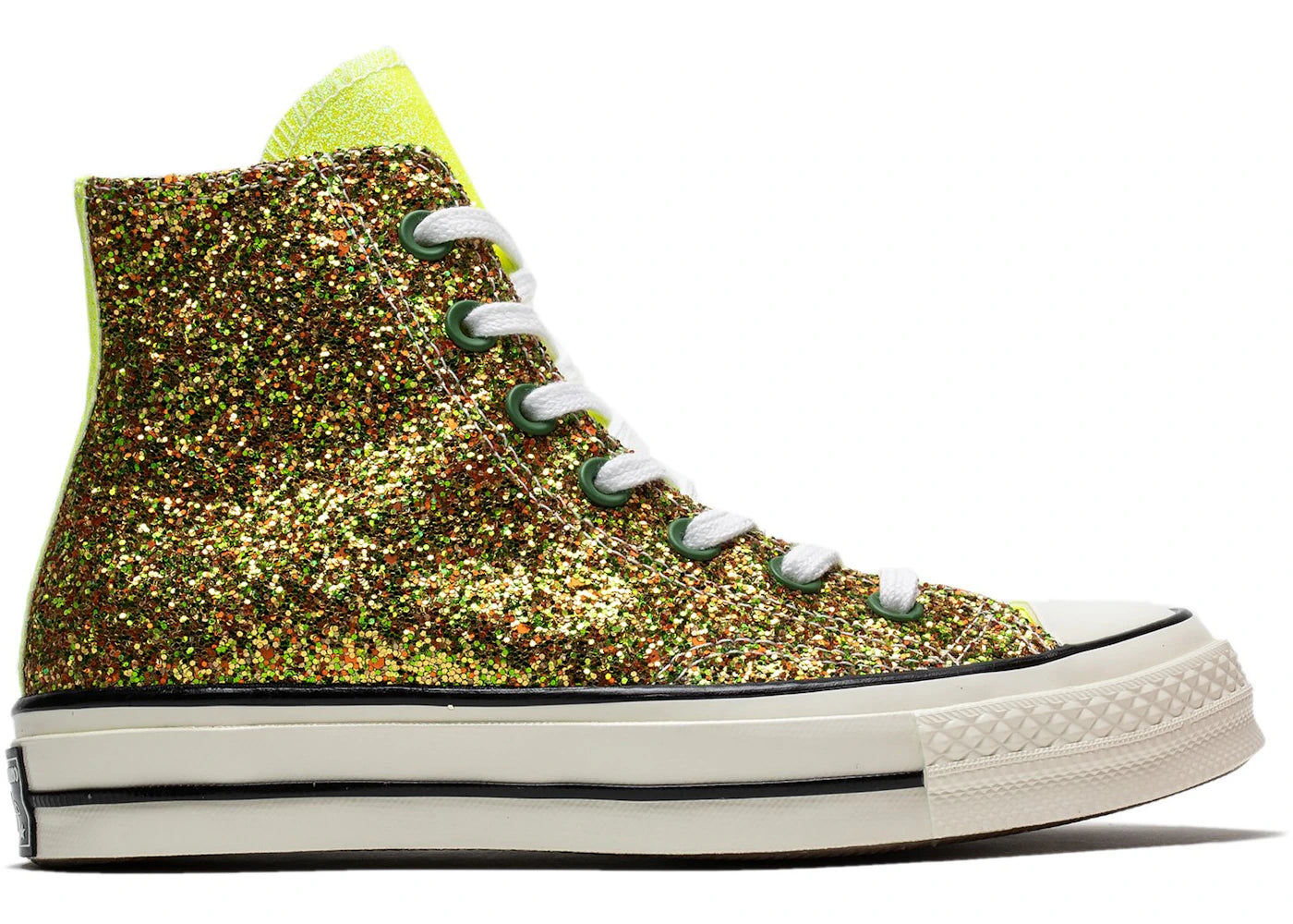 Converse Chuck Taylor All Star 70 Hi JW Anderson Glitter Gold Silver - vue secondaire B
